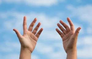 hands, gift, heaven, connection